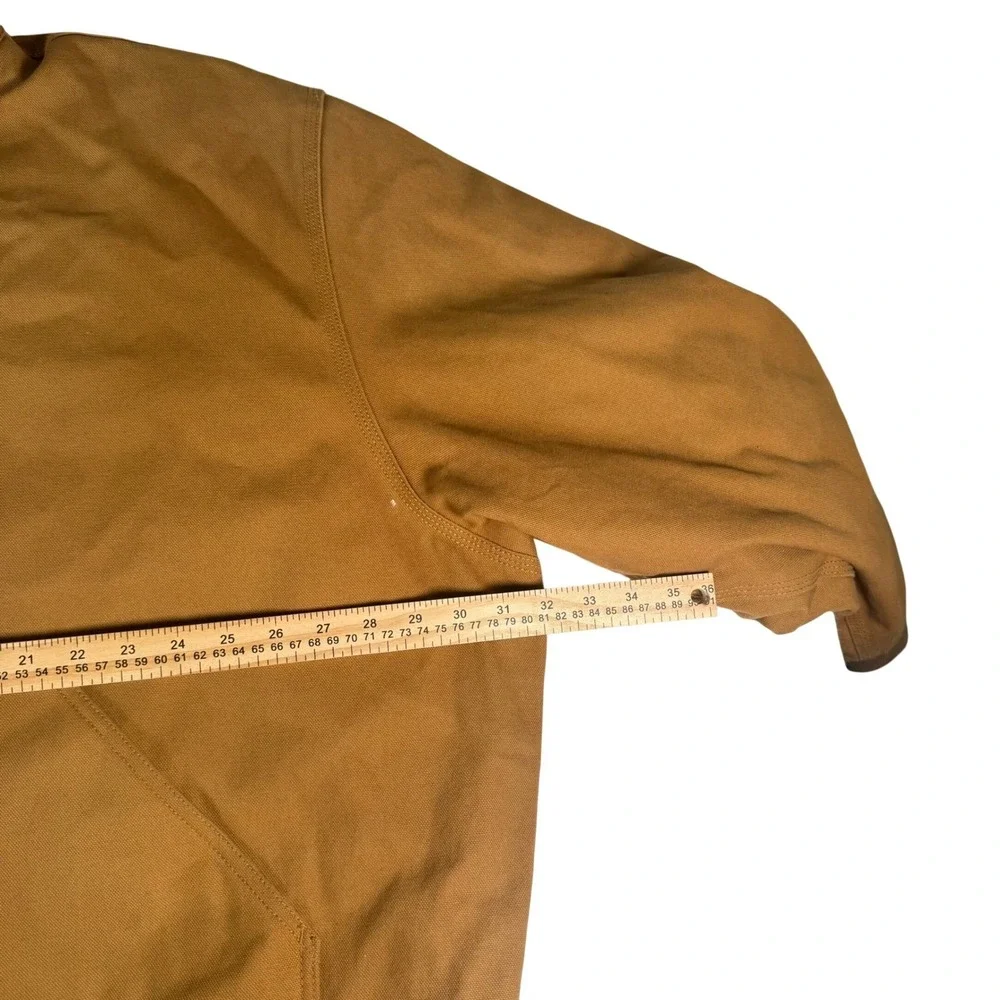 Walls Hooded Bomber Jacket Mens 3XL Brown Cotton Canvas Workwear Utility Coat‎